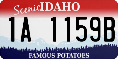 ID license plate 1A1159B