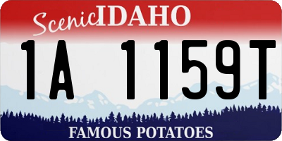 ID license plate 1A1159T