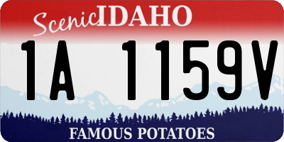ID license plate 1A1159V