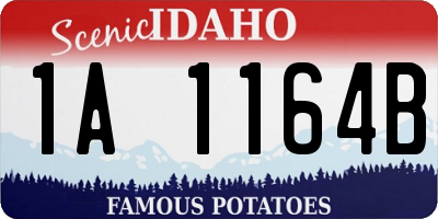 ID license plate 1A1164B