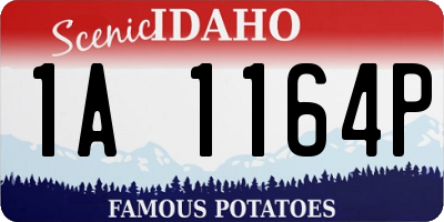 ID license plate 1A1164P