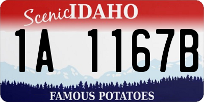 ID license plate 1A1167B