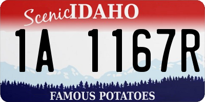 ID license plate 1A1167R