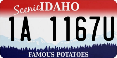 ID license plate 1A1167U