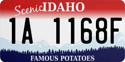 ID license plate 1A1168F