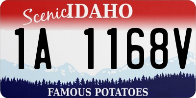 ID license plate 1A1168V