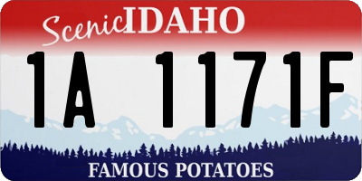 ID license plate 1A1171F