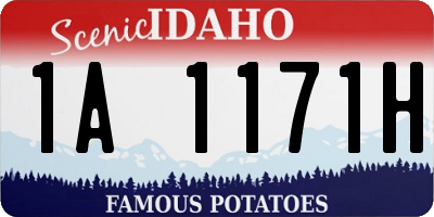 ID license plate 1A1171H