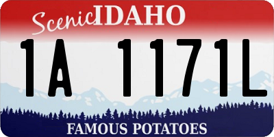ID license plate 1A1171L