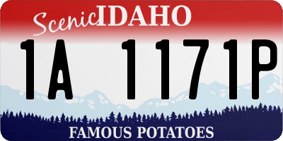 ID license plate 1A1171P