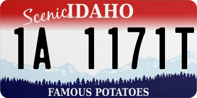 ID license plate 1A1171T