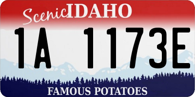 ID license plate 1A1173E