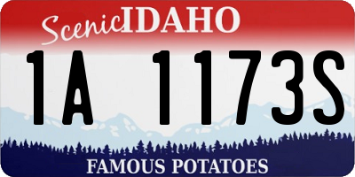 ID license plate 1A1173S