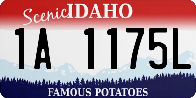 ID license plate 1A1175L
