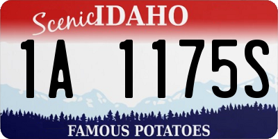 ID license plate 1A1175S