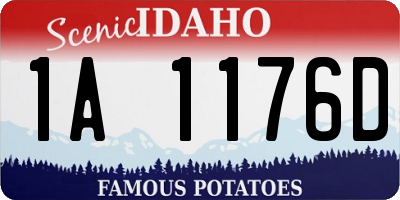 ID license plate 1A1176D