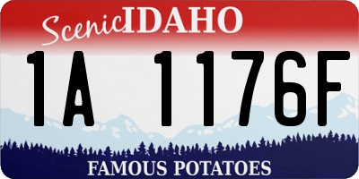 ID license plate 1A1176F