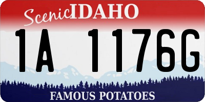 ID license plate 1A1176G