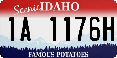 ID license plate 1A1176H