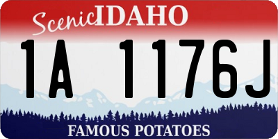 ID license plate 1A1176J