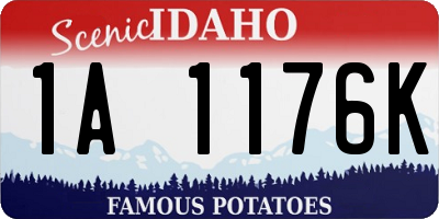 ID license plate 1A1176K