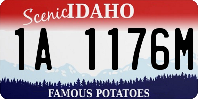 ID license plate 1A1176M