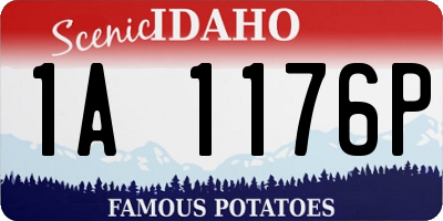 ID license plate 1A1176P