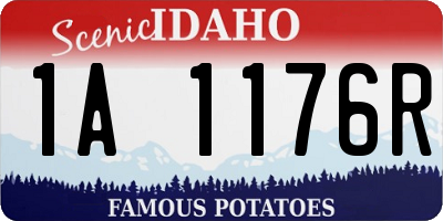 ID license plate 1A1176R