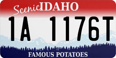 ID license plate 1A1176T