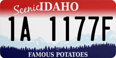 ID license plate 1A1177F