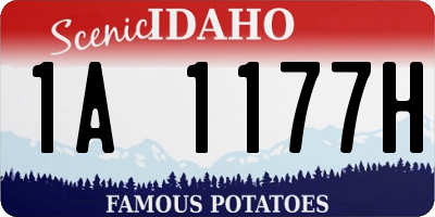 ID license plate 1A1177H