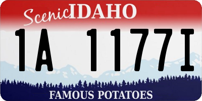 ID license plate 1A1177I