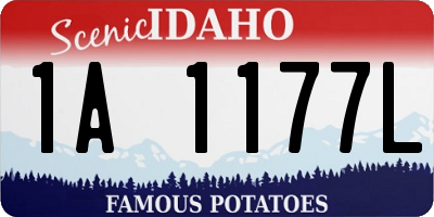 ID license plate 1A1177L