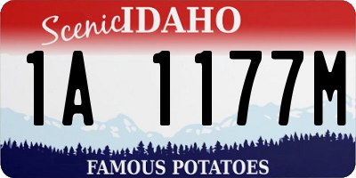 ID license plate 1A1177M