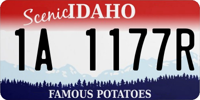 ID license plate 1A1177R
