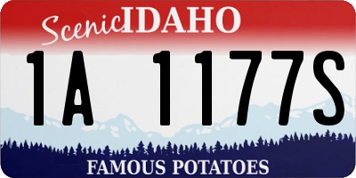 ID license plate 1A1177S