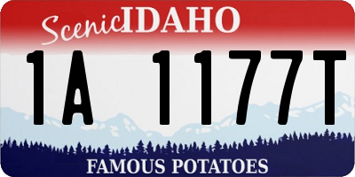 ID license plate 1A1177T