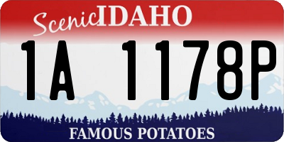 ID license plate 1A1178P