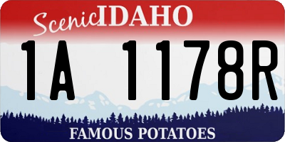 ID license plate 1A1178R
