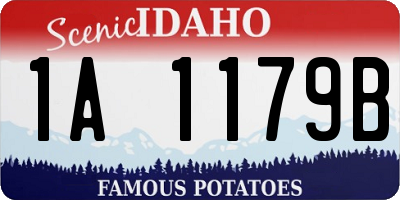 ID license plate 1A1179B