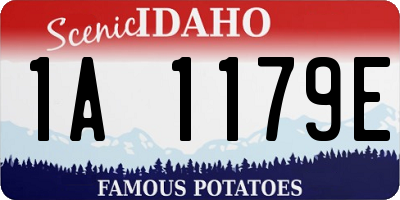 ID license plate 1A1179E