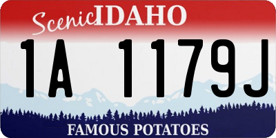 ID license plate 1A1179J