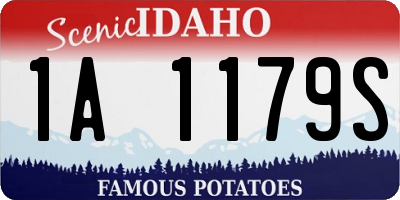 ID license plate 1A1179S