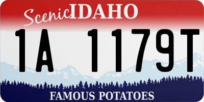 ID license plate 1A1179T