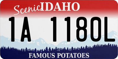 ID license plate 1A1180L