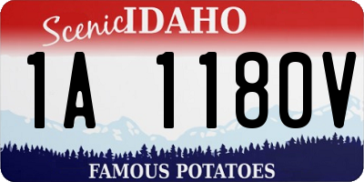 ID license plate 1A1180V