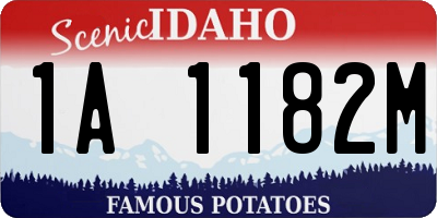 ID license plate 1A1182M