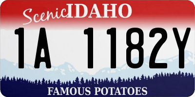 ID license plate 1A1182Y