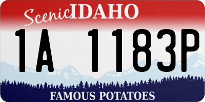 ID license plate 1A1183P
