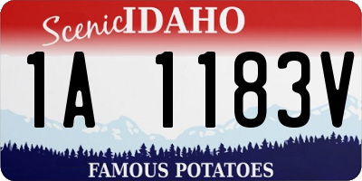 ID license plate 1A1183V